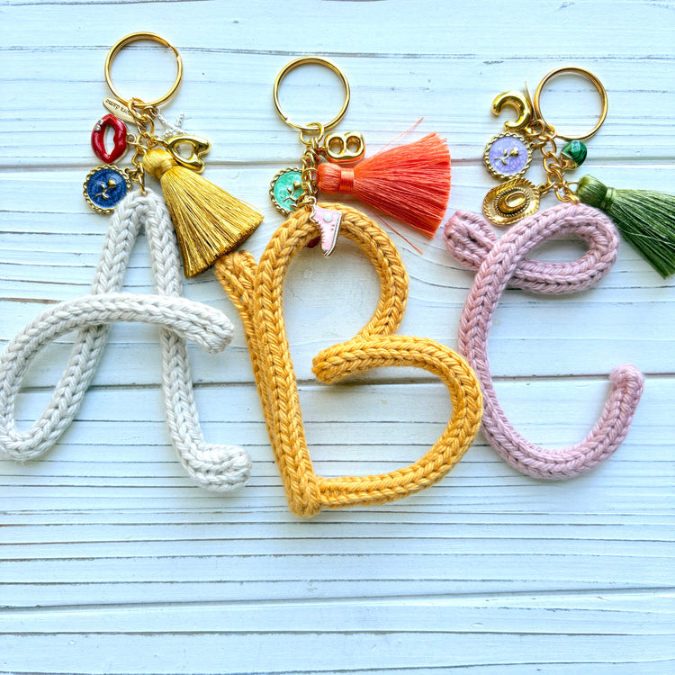 Crocheted Initial Handbag Charm