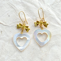 Dangling heart earrings. Cute earrings for women.