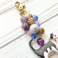 Beaded Cat Bag Charm
