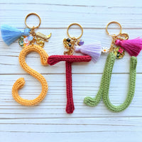 Lenora Dame Crocheted Initial Handbag Charm