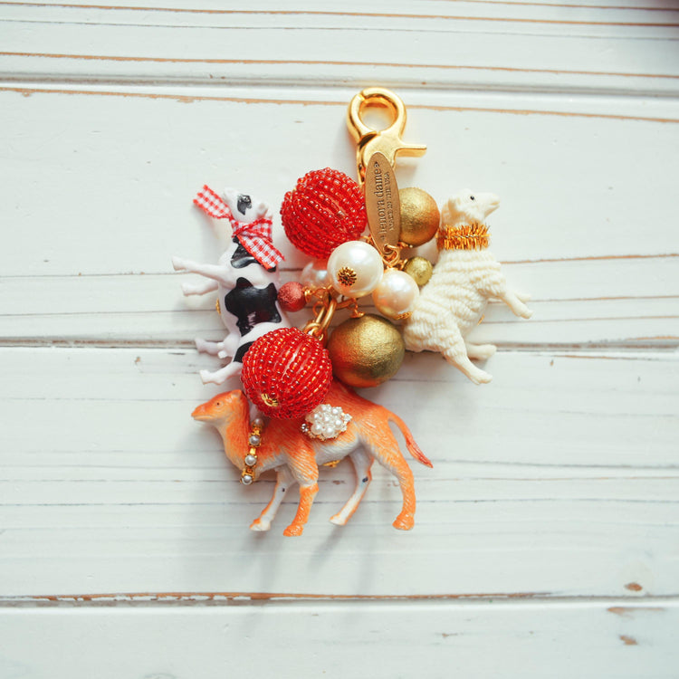 Away in a Manger Christmas Bag Charm