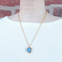 Lenora Dame One-of-a-Kind vintage button Charm locket necklace
