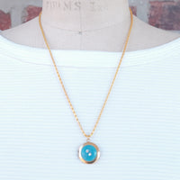 Lenora Dame One-of-a-Kind vintage button Charm locket necklace