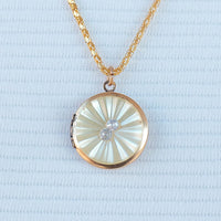 Lenora Dame One-of-a-Kind vintage button Charm locket necklace