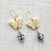 Lenora Dame Porcelain Butterfly Earrings