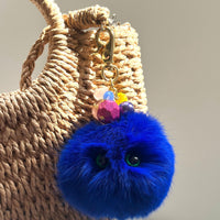 Lenora Dame Plush Monster Bag Charm - Royal Blue