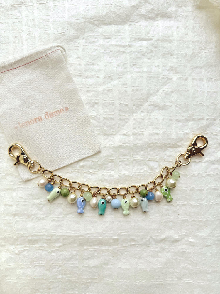 Lenora Dame Blue Fish Bag Chain