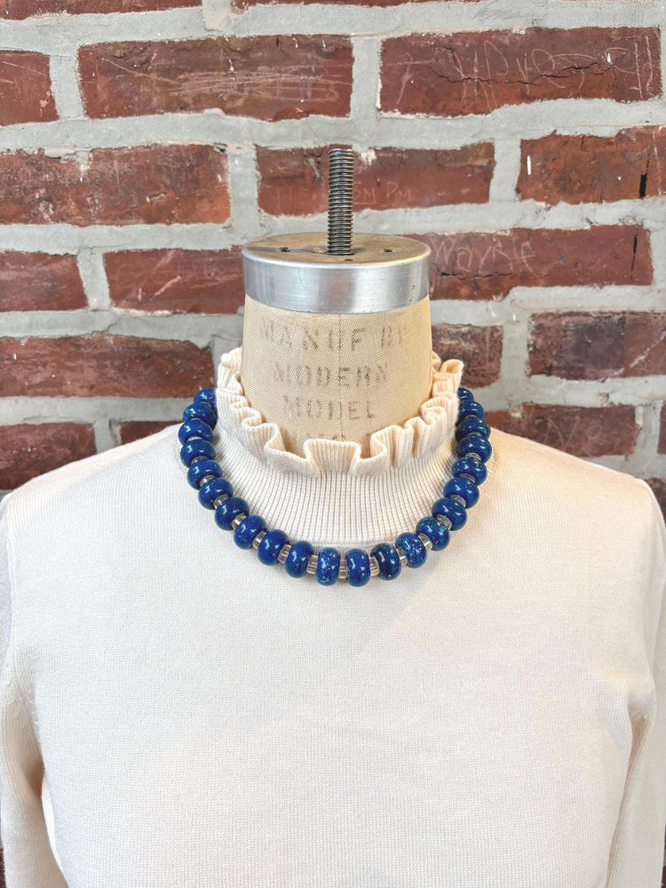 Lenora Dame Oversized Beaded Necklace-Topaz