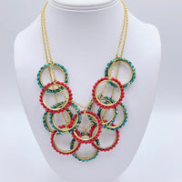 Lenora Dame Holiday Hostess Beaded Hoop Necklace