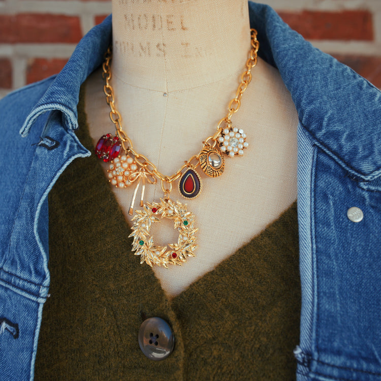 One-of-a-Kind Wreath Charm Necklace