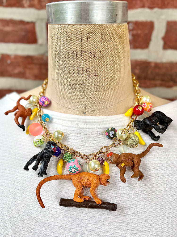 Go Bananas Monkey Necklace