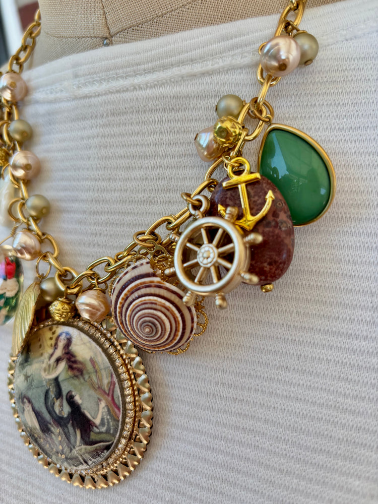 Vintage Mermaids Charm Necklace
