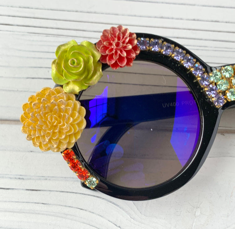 Florence Sunnies Embellished Sunglasses
