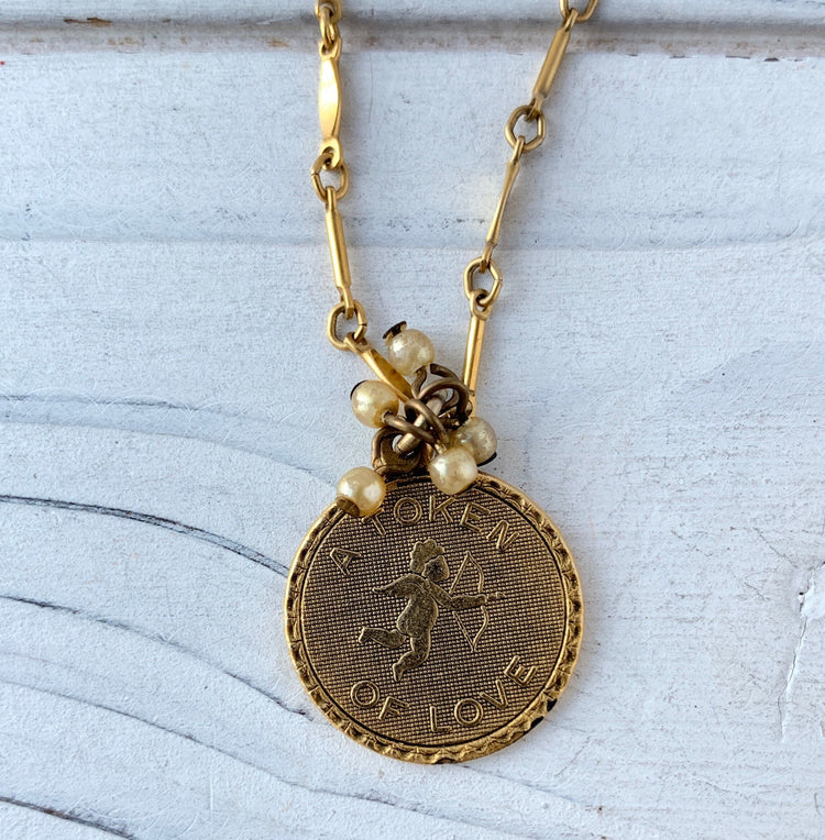 Token of Love Charm Necklace - Choice of Chain Length