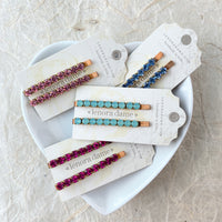 Classic Rhinestone Bobby Pin Set - Choice of Rhinestone Color