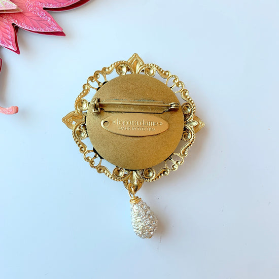 Emerald Isle Rhinestone Brooch