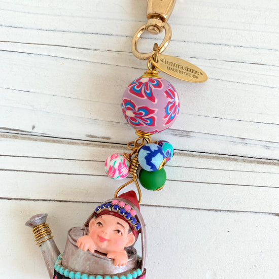 Timothy Sprout the Garden Gnome Bag Charm