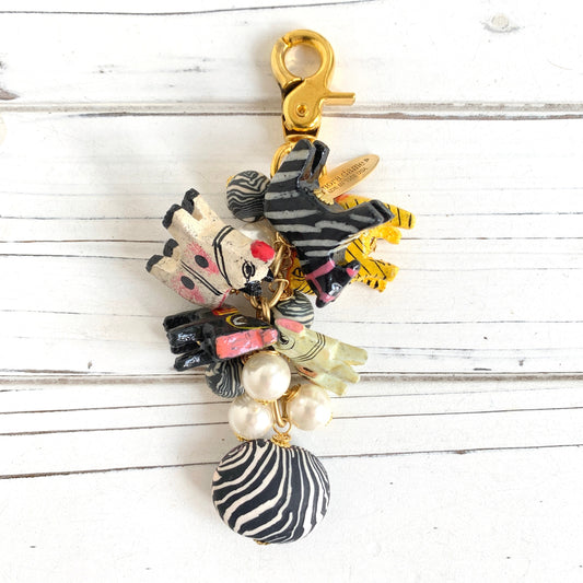 Wood Safari Animal Purse Charm