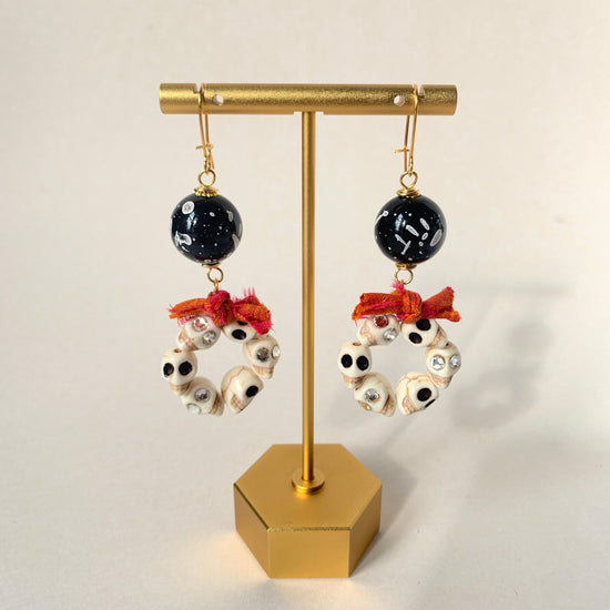Haunted Halloween Skull Earrings