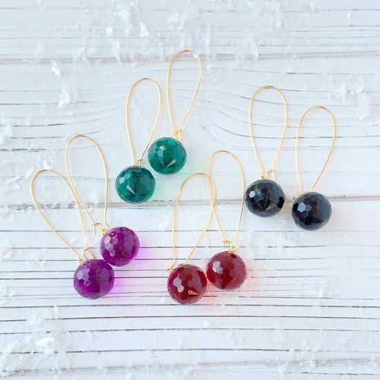 Christmas Bulb Dangle Earrings - 2 Color Choices!
