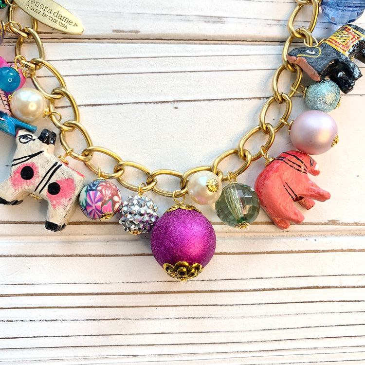 Colorful Animal Beaded Bag Chain