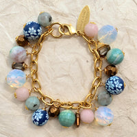 Blue beaded bracelet. Handmade beaded bracelet.