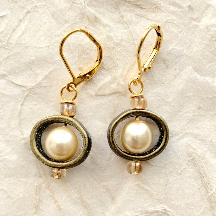 Dainty Pearl Drop Earrings