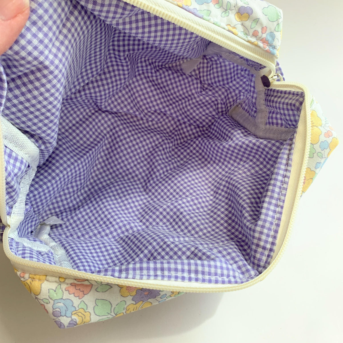 Butterfly Embellished Quilted Makeup Bag - One-of-a-Kind