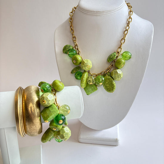 Lenora Dame Twist of Lime Green Charm Bracelet