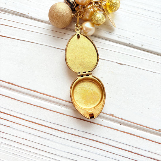 Lenora Dame Stay Golden Beaded Bag Charm