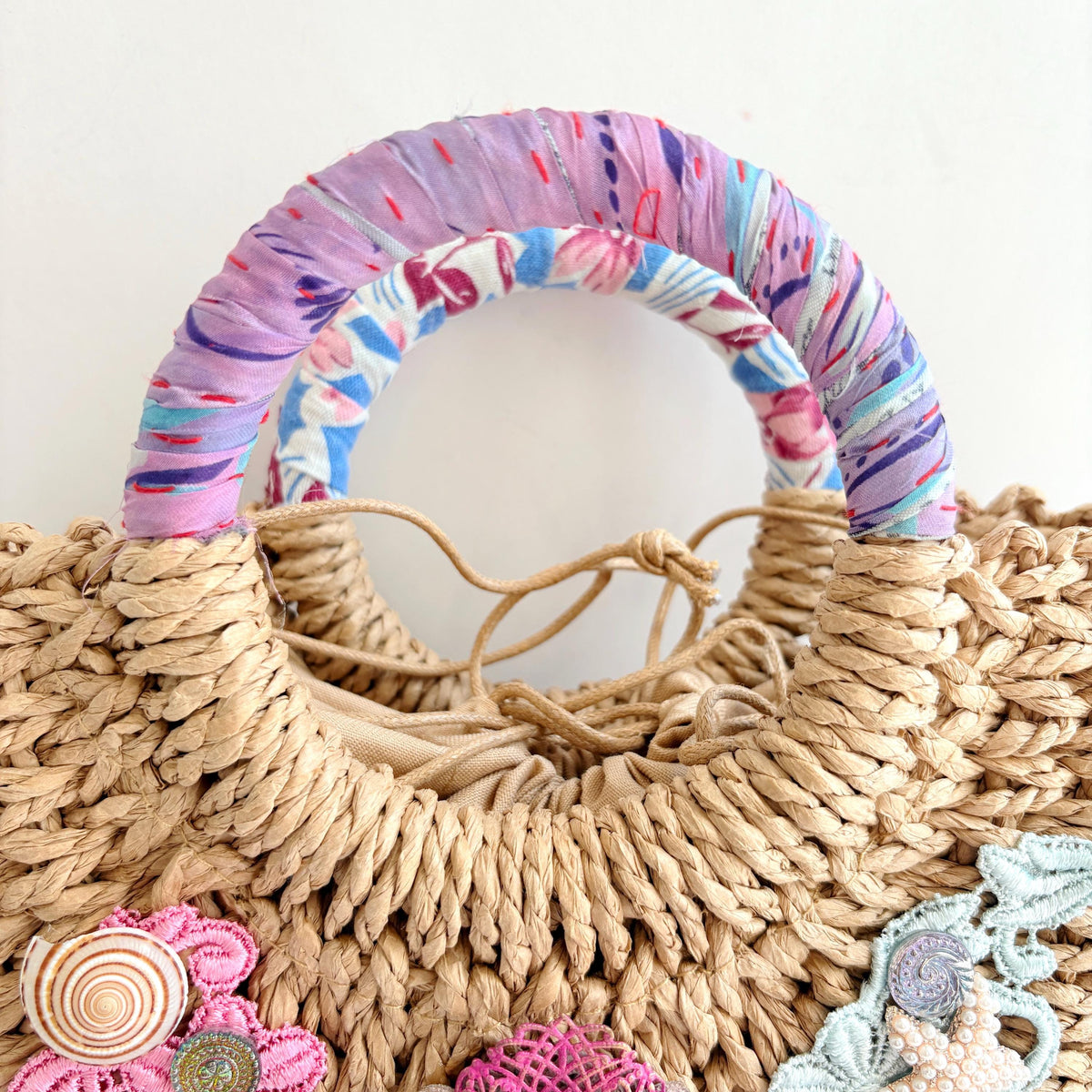 Star Fish Woven Straw Handbag - One-of-a-Kind