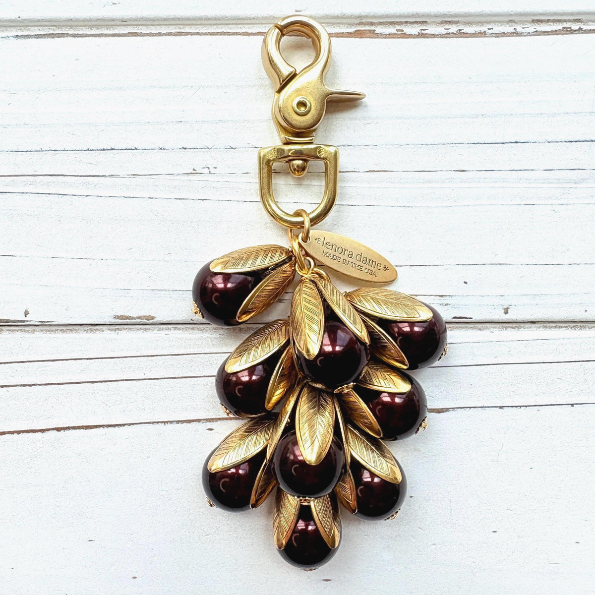 Classic Colorful Pearl Bead Cap Bag Charms - Choice of Colors