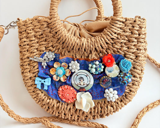 Cape May Straw Handbag - One-of-a-Kind