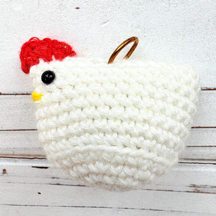NEW Lenora Dame Crocheted Chicken Bag Charms - 4 Color Options