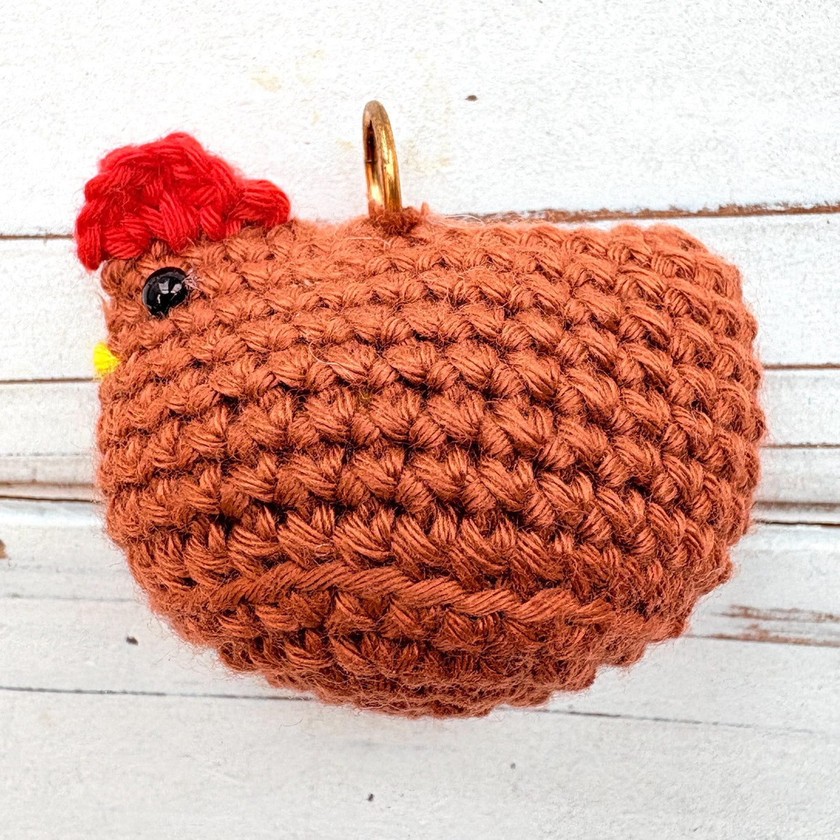 NEW Lenora Dame Crocheted Chicken Bag Charms - 4 Color Options