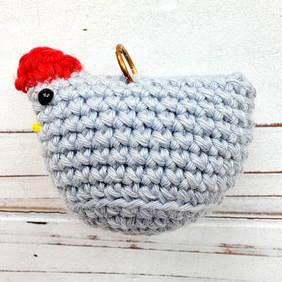 NEW Lenora Dame Crocheted Chicken Bag Charms - 4 Color Options
