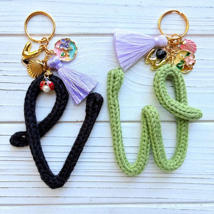 Lenora Dame Crocheted Initial Handbag Charm