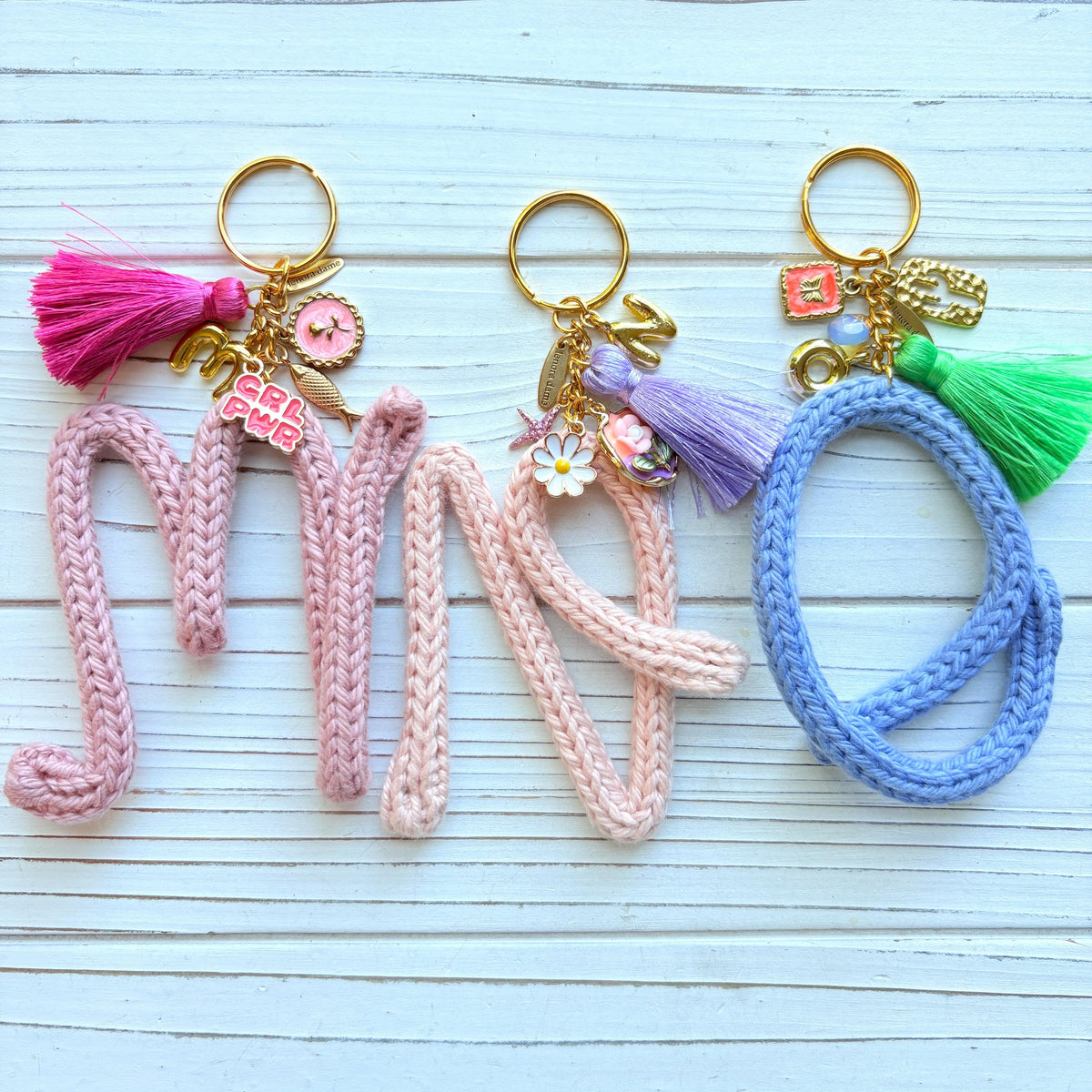 Lenora Dame Crocheted Initial Handbag Charm
