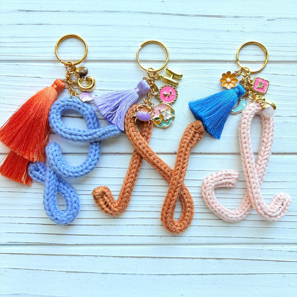 Lenora Dame Crocheted Initial Handbag Charm