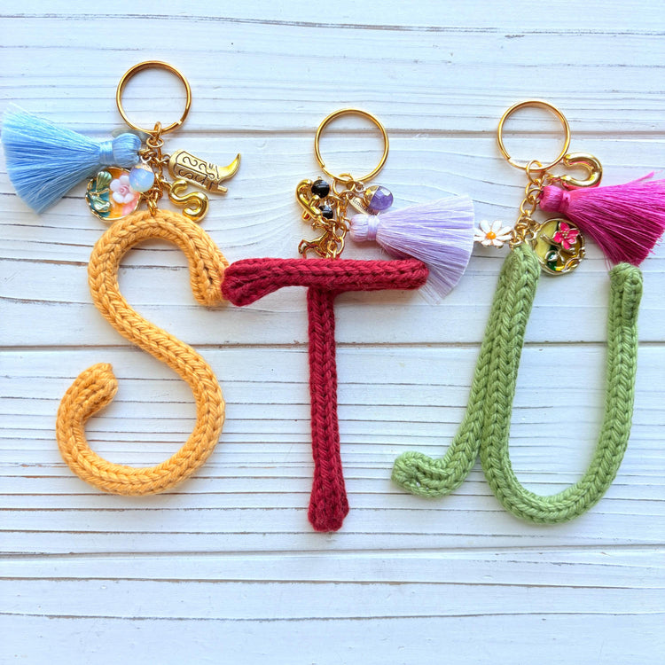 Lenora Dame Crocheted Initial Handbag Charm