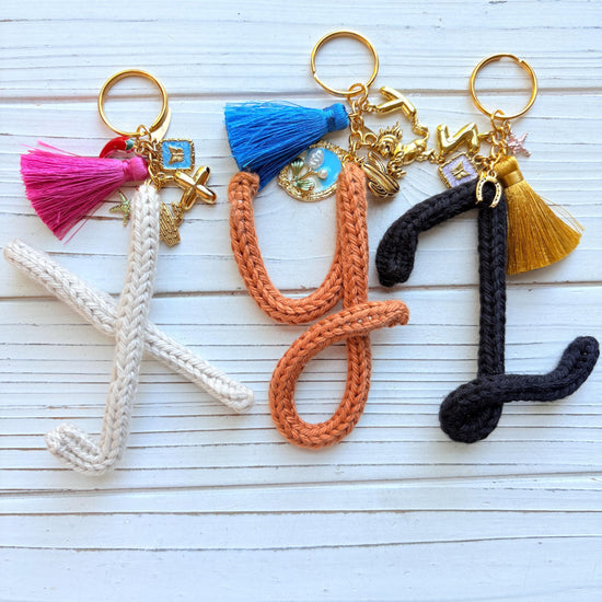 Lenora Dame Crocheted Initial Handbag Charm