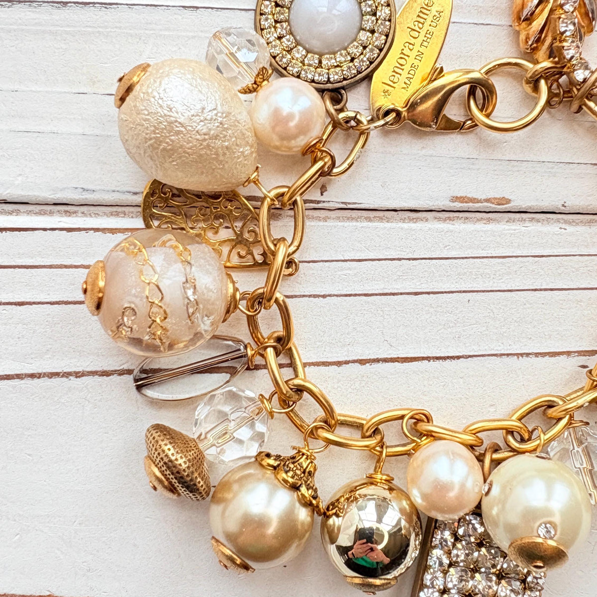 Classic Pearl Bauble Charm Bracelet