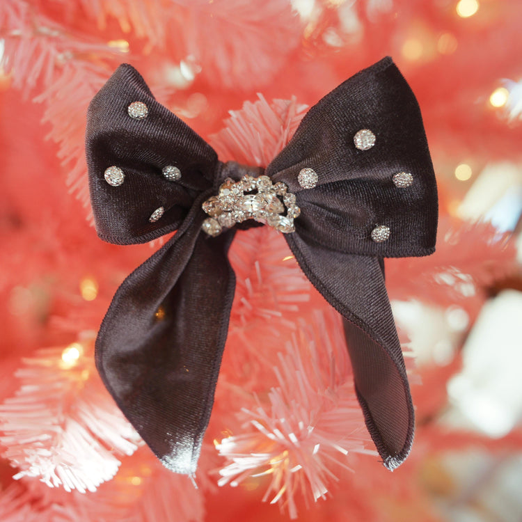 Lenora Dame One-of-a-Kind Christmas Morning Chrome Hair Bow