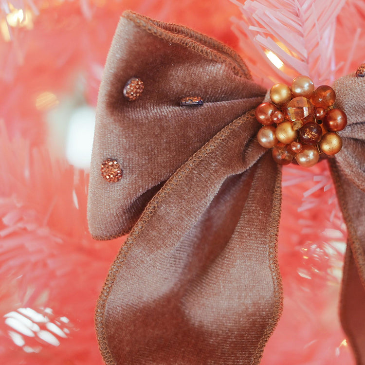 Lenora Dame One-of-a-Kind Christmas Morning Light Brown Hair Bow