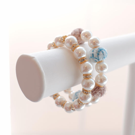 Lenora Dame Tweed Stretch Set bracelet