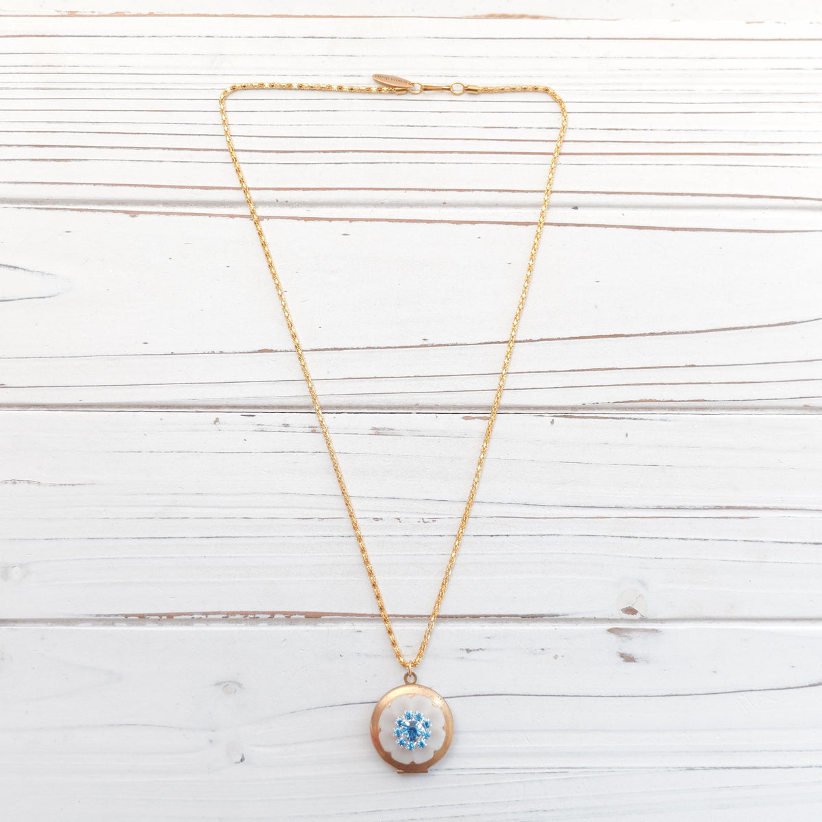 Lenora Dame White Wreath Locket
