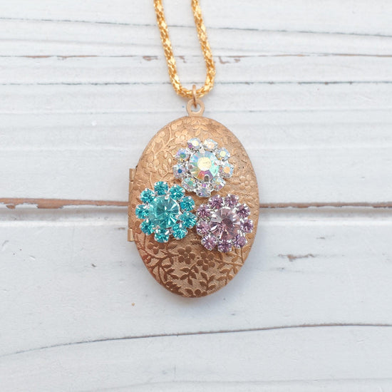 Lenora Dame One-of-a-Kind glitzy holiday Locket