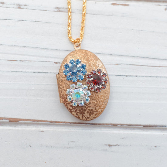Lenora Dame One-of-a-Kind glitzy holiday Locket