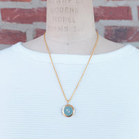 Lenora Dame One-of-a-Kind vintage button Charm locket necklace