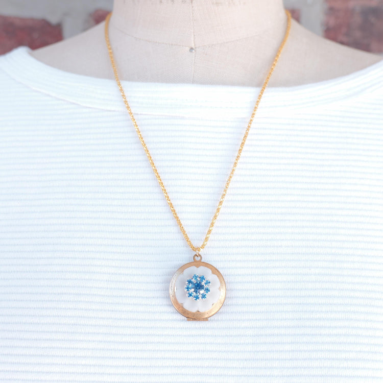 Lenora Dame White Wreath Locket